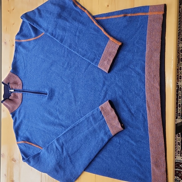 Codice Cashmere Wool Blend 1/4 Zip Pullover Italy Designer Sweater Sz XL (54) - Picture 14 of 15